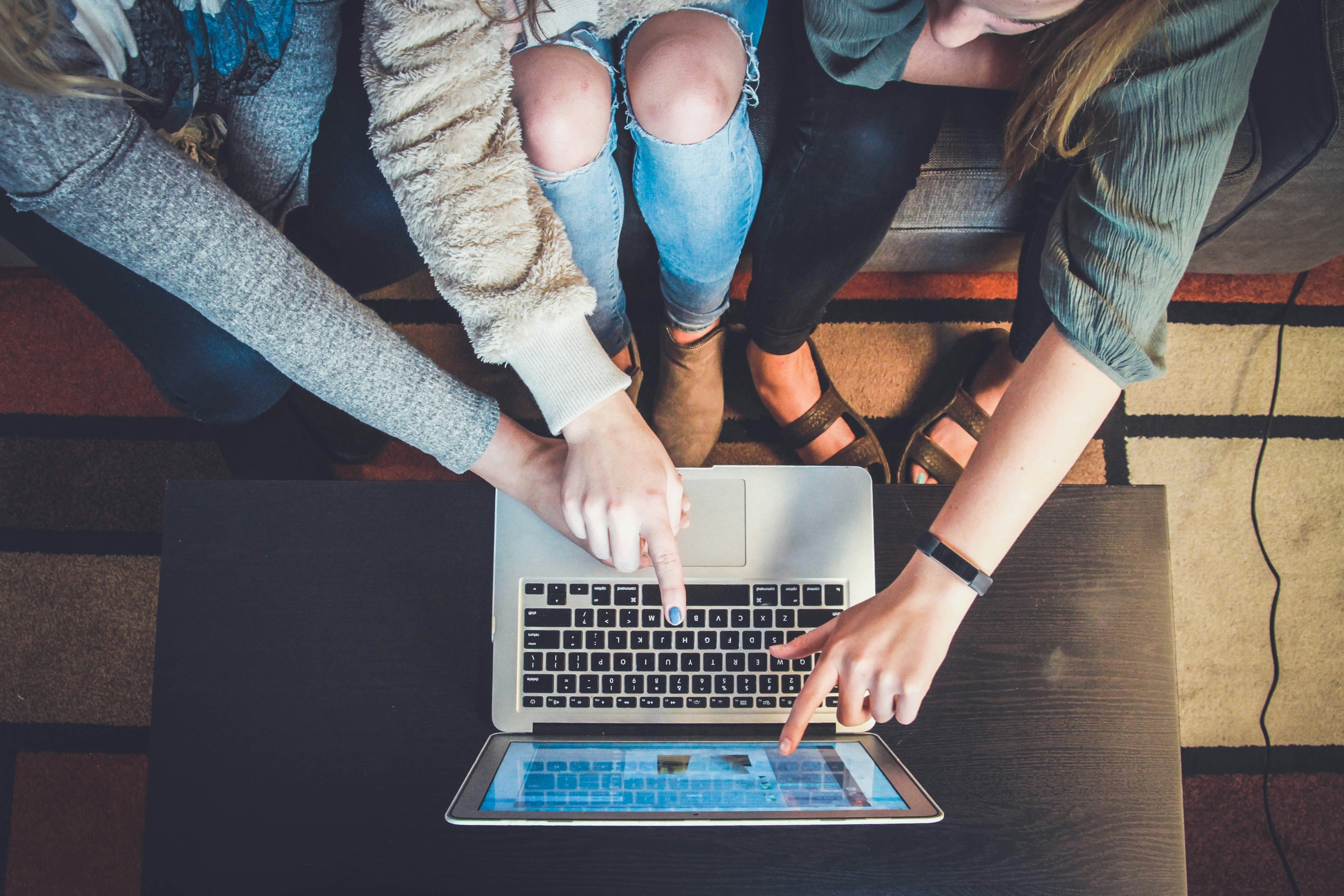 Business team using AI to improve productivity